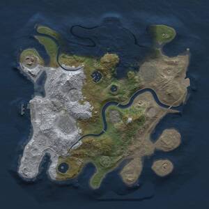 Thumbnail Rust Map: Procedural Map, Size: 3000, Seed: 1337502474, 11 Monuments
