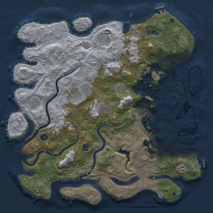 Thumbnail Rust Map: Procedural Map, Size: 4500, Seed: 3353644, 15 Monuments