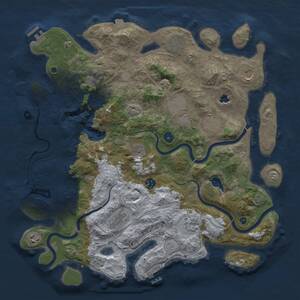 Thumbnail Rust Map: Procedural Map, Size: 4250, Seed: 636389855, 17 Monuments