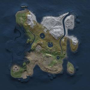 Thumbnail Rust Map: Procedural Map, Size: 2500, Seed: 159217825, 9 Monuments
