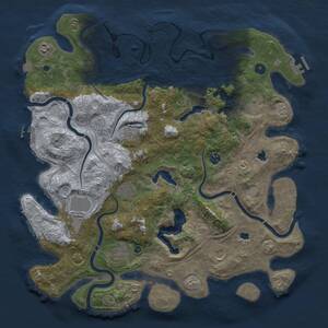 Thumbnail Rust Map: Procedural Map, Size: 4500, Seed: 295968558, 15 Monuments