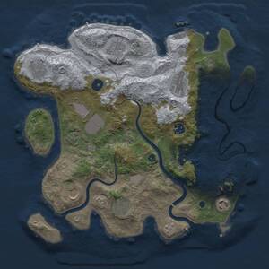 Thumbnail Rust Map: Procedural Map, Size: 3500, Seed: 540753448, 15 Monuments