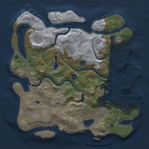 Thumbnail Rust Map: Procedural Map, Size: 4000, Seed: 1016, 14 Monuments
