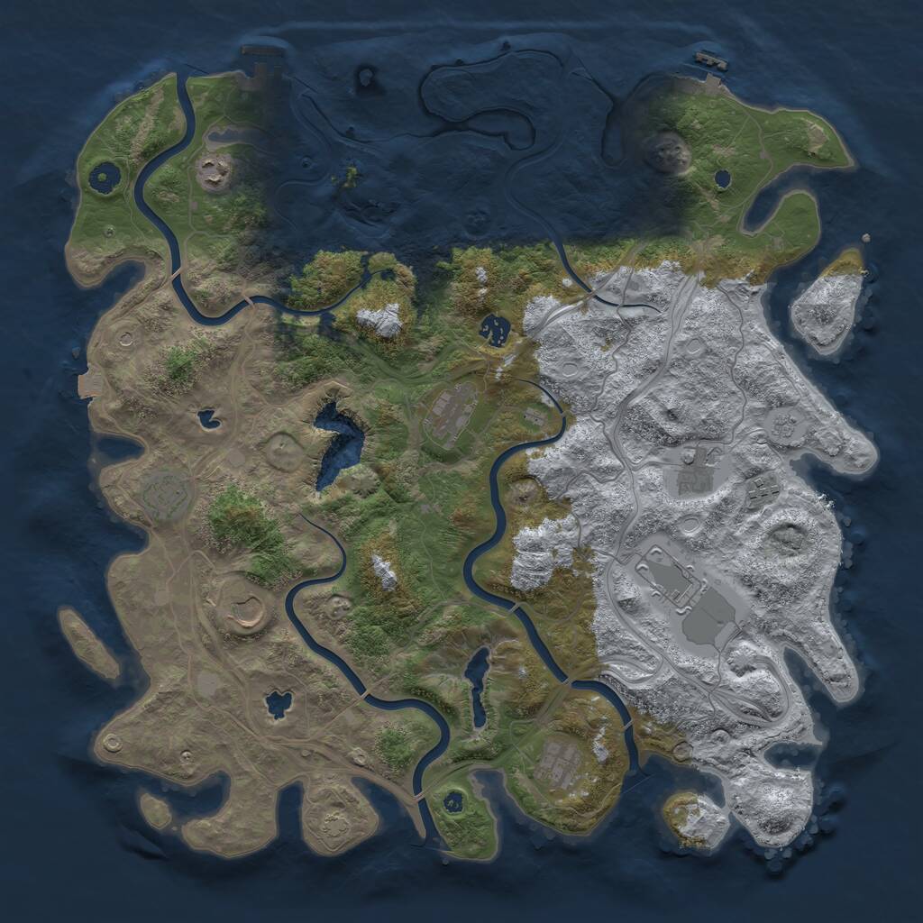 Rust Map: Procedural Map, Size: 4500, Seed: 1772101250, 15 Monuments
