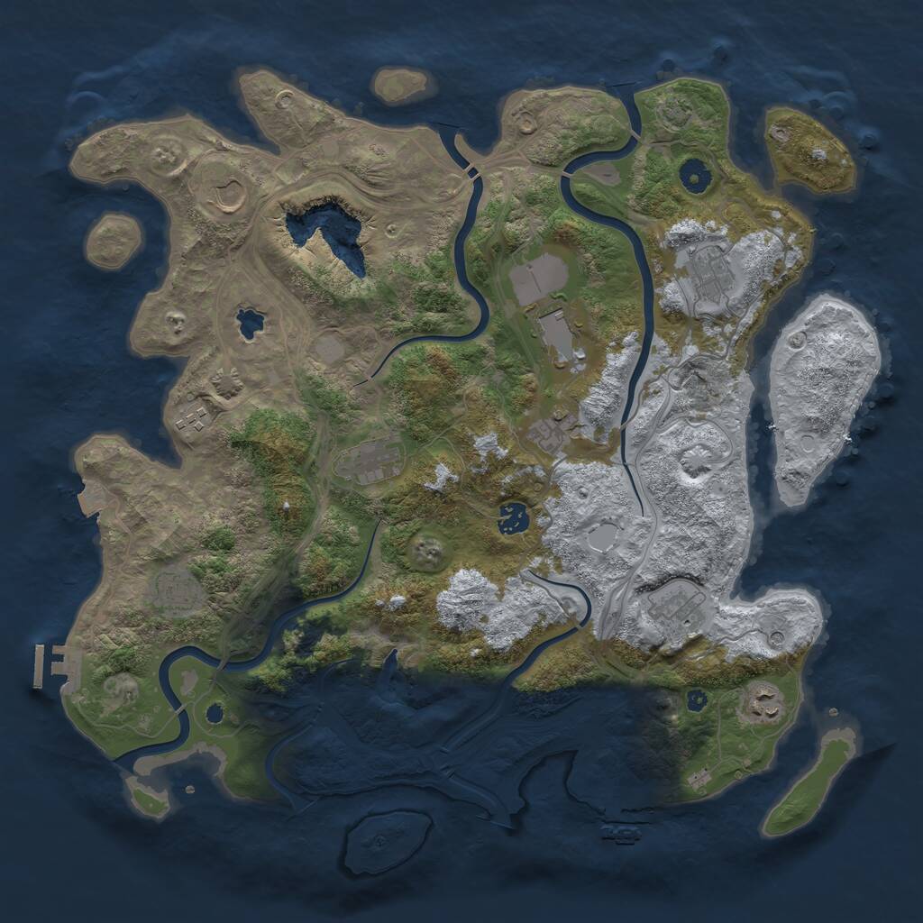 Rust Map: Procedural Map, Size: 4250, Seed: 69333, 15 Monuments