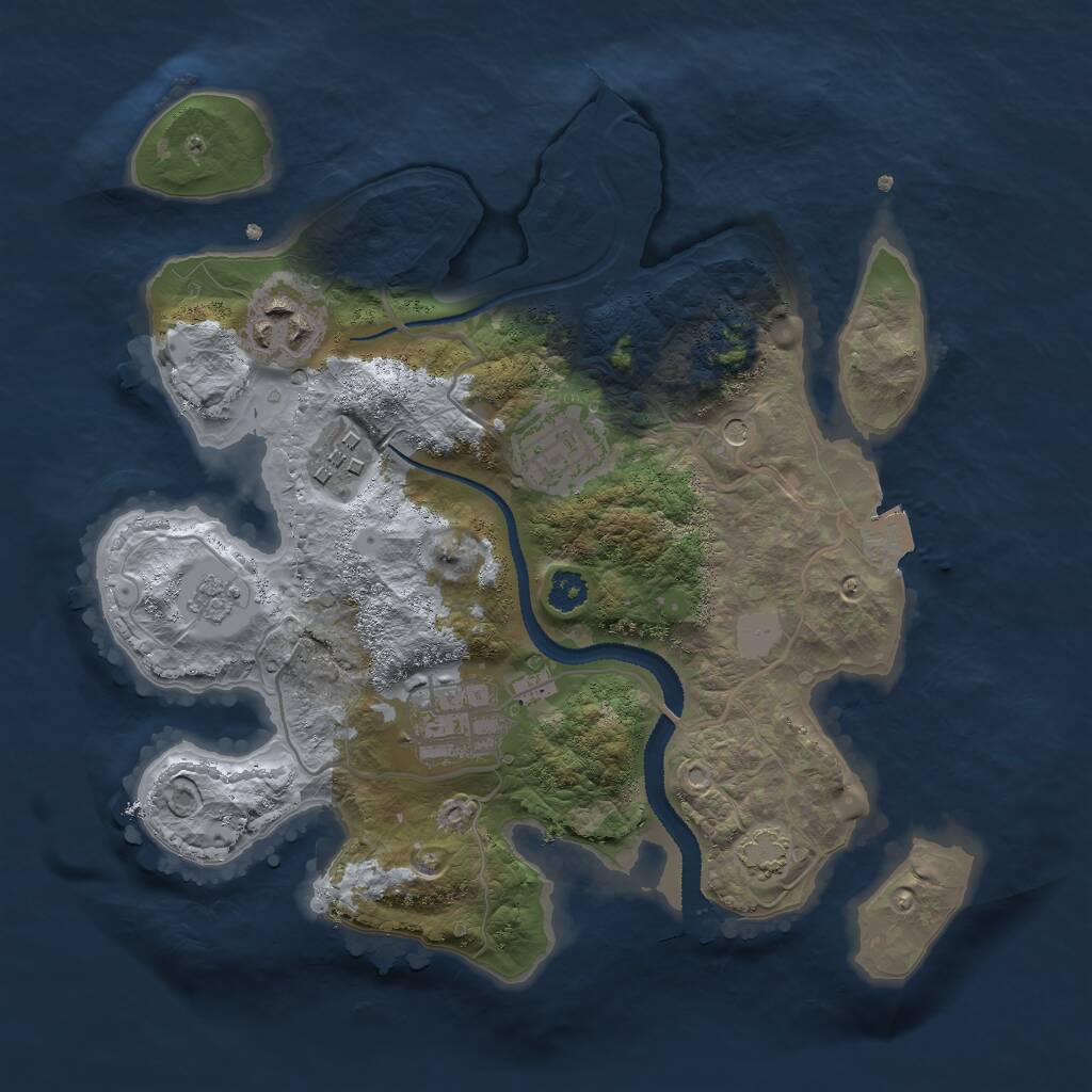 Rust Map: Procedural Map, Size: 2700, Seed: 471408936, 8 Monuments