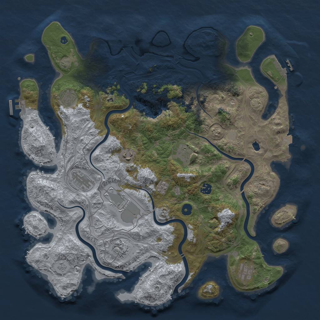 Rust Map: Procedural Map, Size: 4300, Seed: 5079419, 15 Monuments