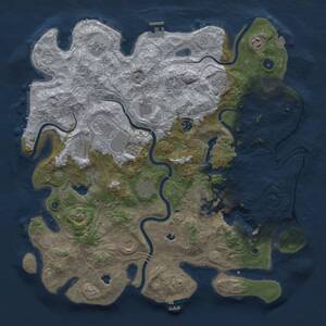 Thumbnail Rust Map: Procedural Map, Size: 4500, Seed: 437484627, 17 Monuments