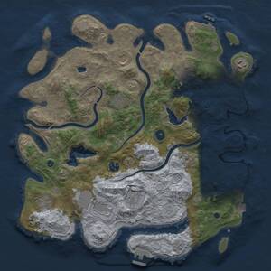 Thumbnail Rust Map: Procedural Map, Size: 4000, Seed: 26010121, 15 Monuments