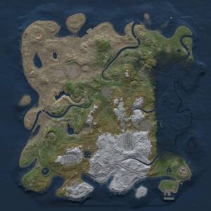 Thumbnail Rust Map: Procedural Map, Size: 4250, Seed: 1696715380, 16 Monuments