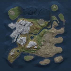 Thumbnail Rust Map: Procedural Map, Size: 3000, Seed: 462625193, 8 Monuments