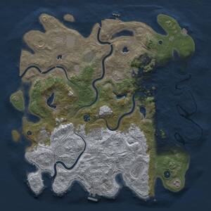 Thumbnail Rust Map: Procedural Map, Size: 4500, Seed: 38358113, 16 Monuments
