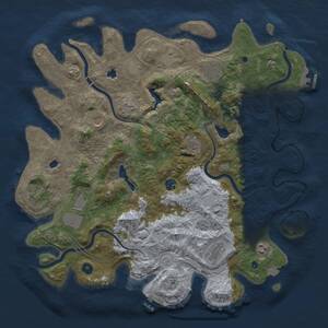 Thumbnail Rust Map: Procedural Map, Size: 4500, Seed: 5688, 16 Monuments