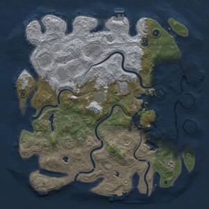 Thumbnail Rust Map: Procedural Map, Size: 4500, Seed: 47648721, 16 Monuments