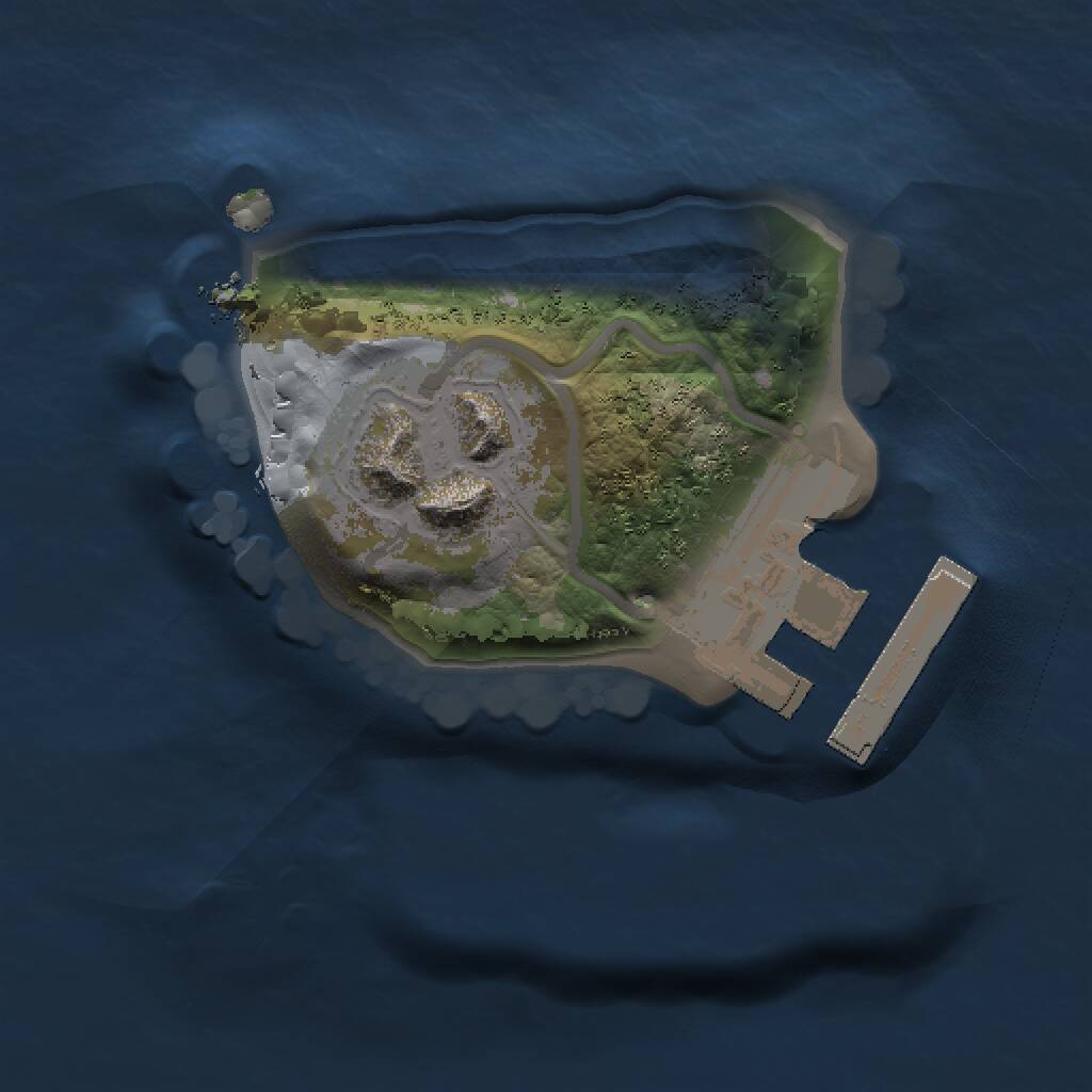 Rust Map: Procedural Map, Size: 1000, Seed: 1331422859, 3 Monuments
