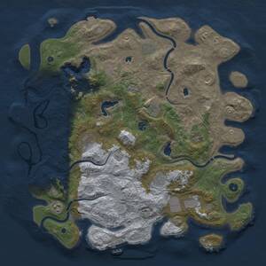 Thumbnail Rust Map: Procedural Map, Size: 4500, Seed: 537418471, 17 Monuments