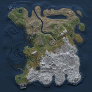 Thumbnail Rust Map: Procedural Map, Size: 3500, Seed: 1767790508, 15 Monuments