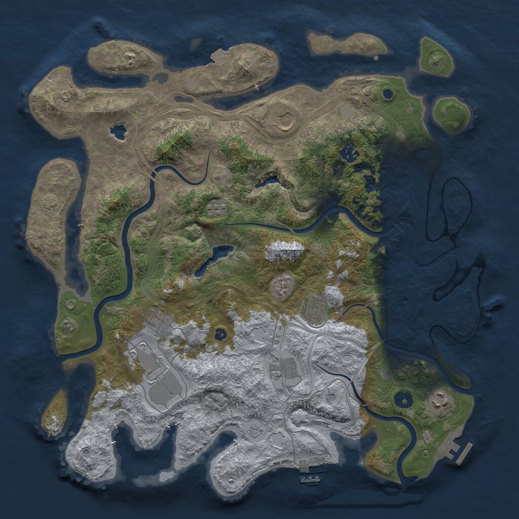 Rust Map: Procedural Map, Size: 4250, Seed: 471744, 14 Monuments