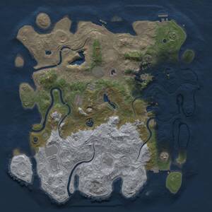 Thumbnail Rust Map: Procedural Map, Size: 4500, Seed: 513508422, 15 Monuments