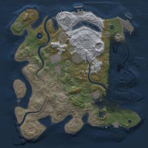 Thumbnail Rust Map: Procedural Map, Size: 3500, Seed: 63973104, 15 Monuments