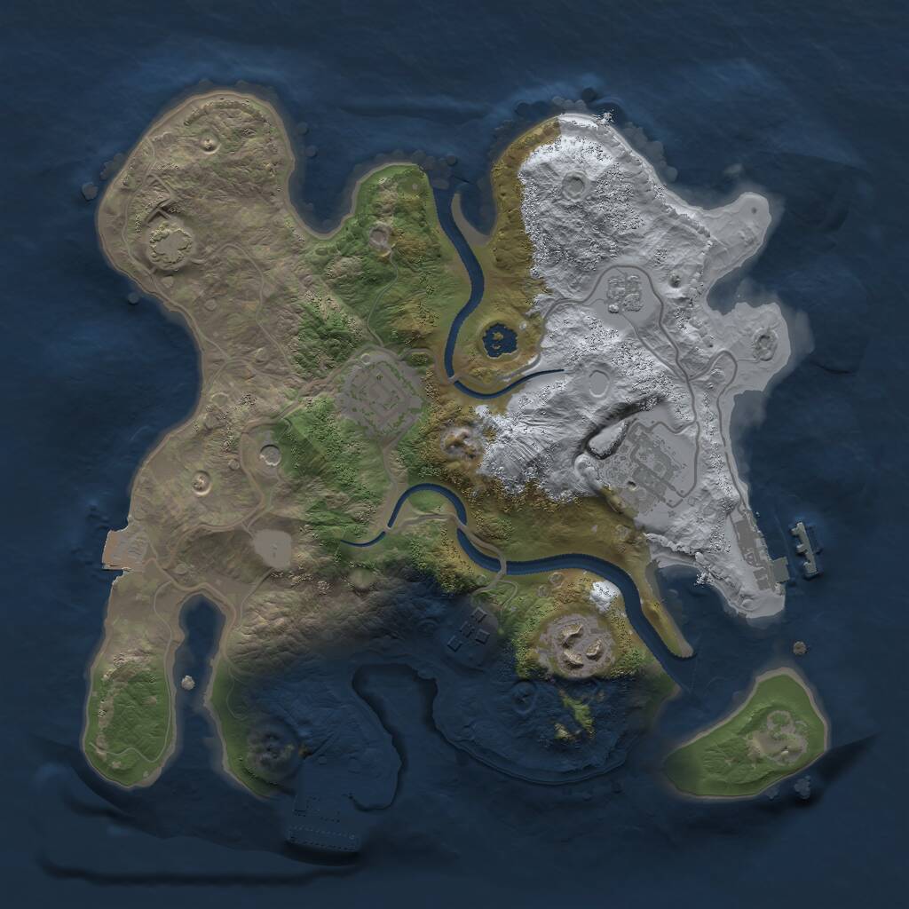 Rust Map: Procedural Map, Size: 2700, Seed: 1767528080, 10 Monuments