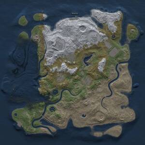 Thumbnail Rust Map: Procedural Map, Size: 4000, Seed: 852450988, 16 Monuments