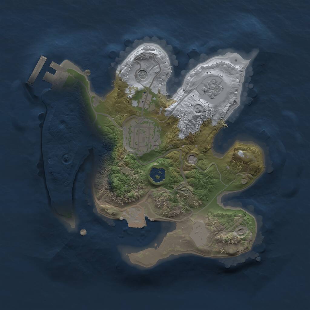Rust Map: Procedural Map, Size: 2000, Seed: 1093, 5 Monuments