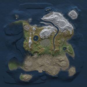 Thumbnail Rust Map: Procedural Map, Size: 2500, Seed: 661048842, 8 Monuments