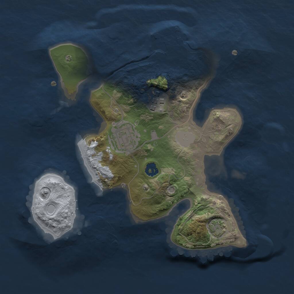 Rust Map: Procedural Map, Size: 2200, Seed: 60000, 5 Monuments