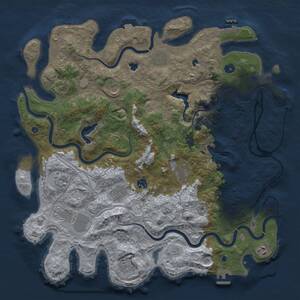 Thumbnail Rust Map: Procedural Map, Size: 4500, Seed: 8101919, 16 Monuments