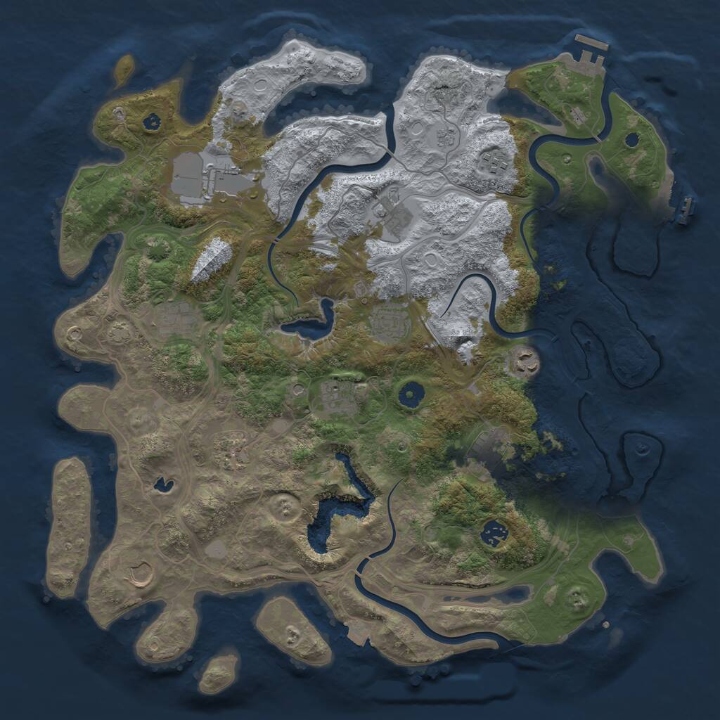 Rust Map: Procedural Map, Size: 4250, Seed: 148388, 17 Monuments