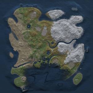 Thumbnail Rust Map: Procedural Map, Size: 3501, Seed: 4051999, 14 Monuments