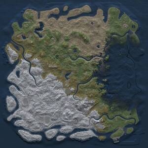 Thumbnail Rust Map: Procedural Map, Size: 6000, Seed: 1242, 17 Monuments