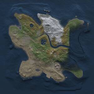 Thumbnail Rust Map: Procedural Map, Size: 2500, Seed: 1587628848, 9 Monuments
