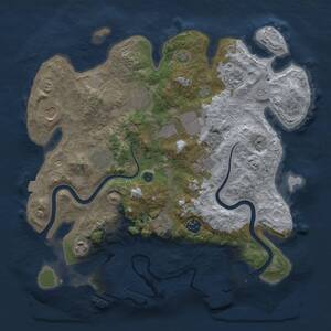 Thumbnail Rust Map: Procedural Map, Size: 3600, Seed: 12121, 16 Monuments