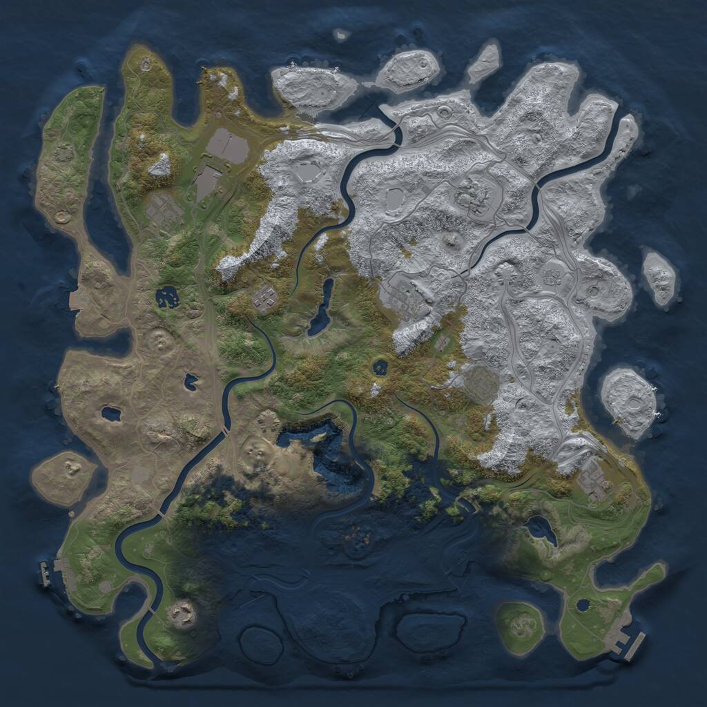 Rust Map: Procedural Map, Size: 4500, Seed: 1778990242, 15 Monuments