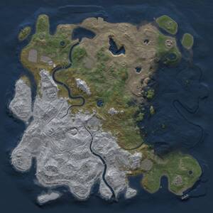 Thumbnail Rust Map: Procedural Map, Size: 4500, Seed: 206131565, 17 Monuments