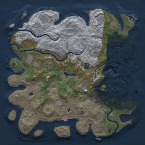 Thumbnail Rust Map: Procedural Map, Size: 4500, Seed: 2078393573, 17 Monuments
