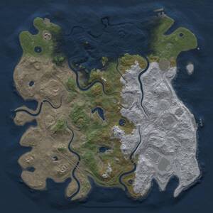 Thumbnail Rust Map: Procedural Map, Size: 4500, Seed: 434263913, 15 Monuments
