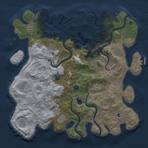 Thumbnail Rust Map: Procedural Map, Size: 4350, Seed: 741365147, 17 Monuments