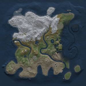 Thumbnail Rust Map: Procedural Map, Size: 3250, Seed: 1601135761, 11 Monuments