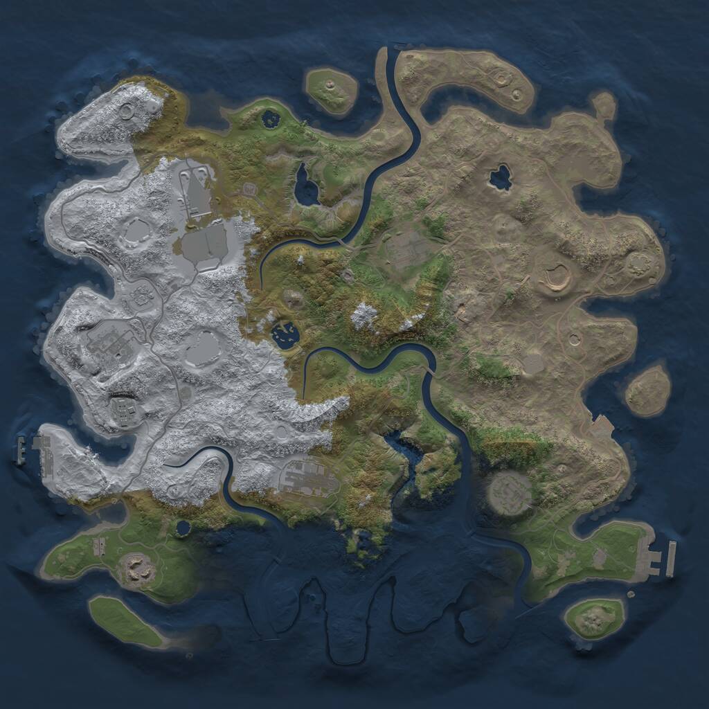 Rust Map: Procedural Map, Size: 4000, Seed: 5846920, 15 Monuments