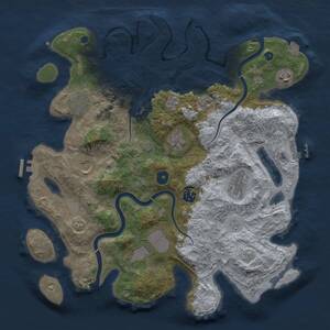 Thumbnail Rust Map: Procedural Map, Size: 3800, Seed: 534525, 14 Monuments