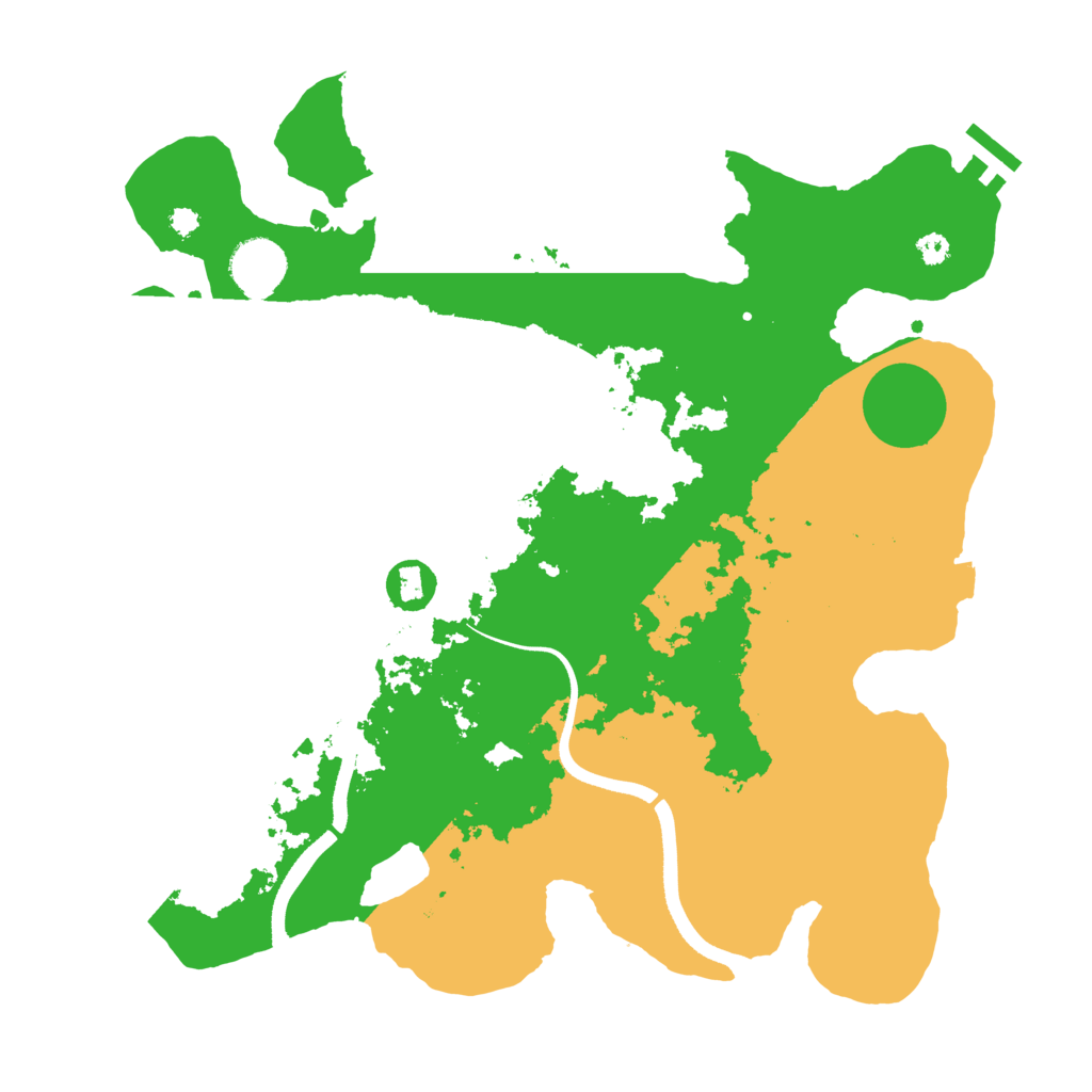 Biome Rust Map: Procedural Map, Size: 3500, Seed: 145615