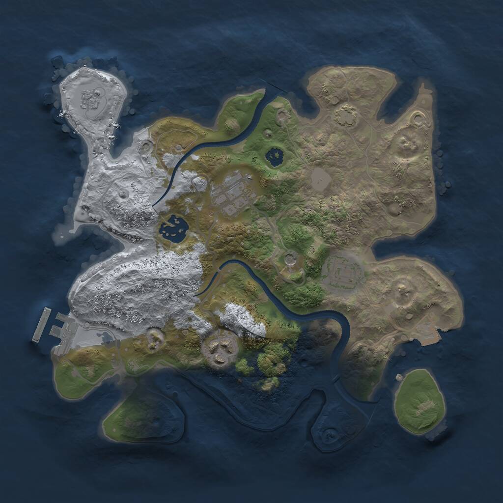 Rust Map: Procedural Map, Size: 2800, Seed: 86770011, 9 Monuments