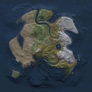 Thumbnail Rust Map: Procedural Map, Size: 2500, Seed: 74298365, 7 Monuments