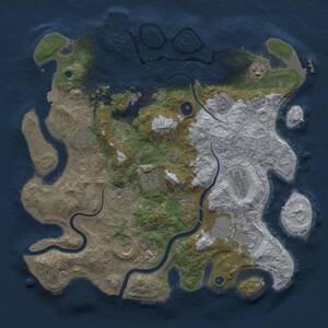 Thumbnail Rust Map: Procedural Map, Size: 3800, Seed: 316899798, 14 Monuments