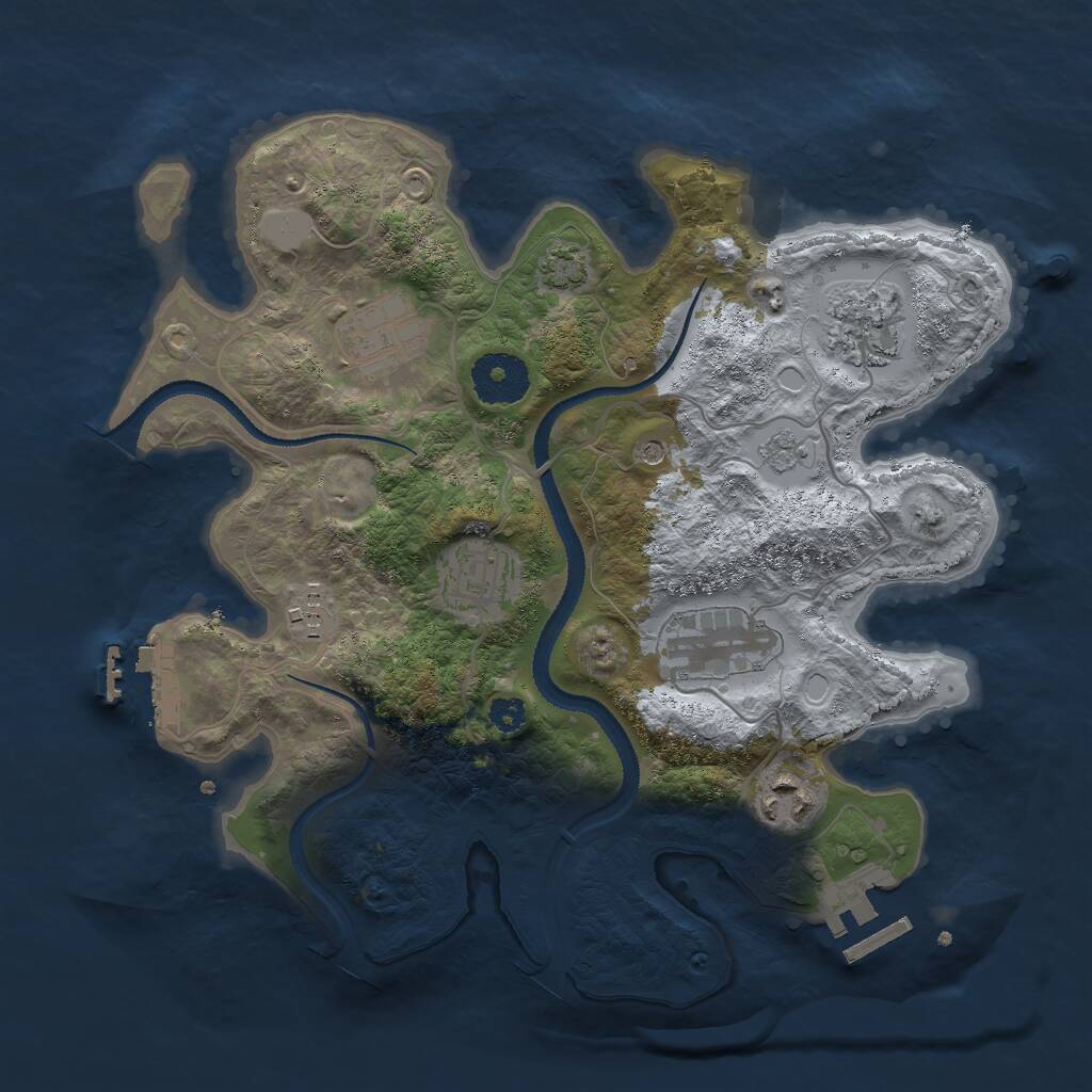 Rust Map: Procedural Map, Size: 3000, Seed: 1527919557, 12 Monuments