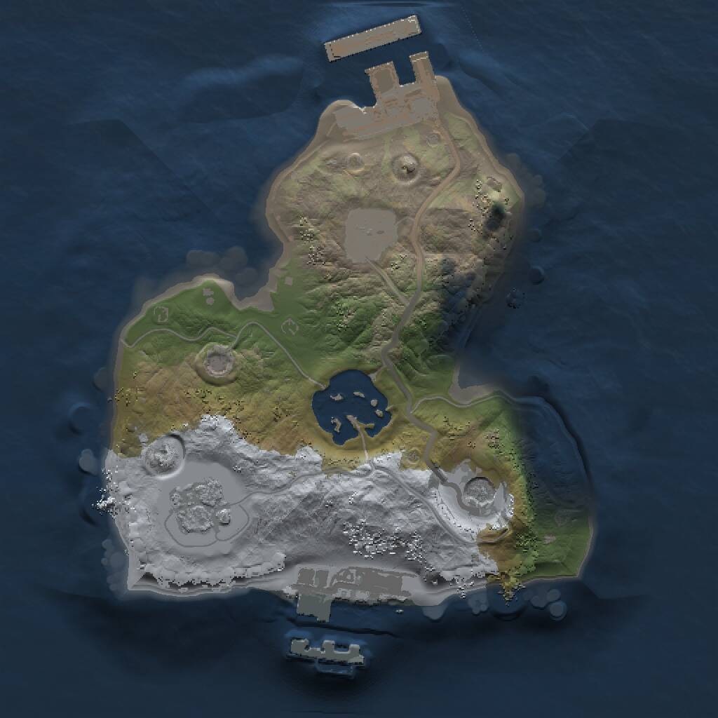 Rust Map: Procedural Map, Size: 1500, Seed: 1356923124, 6 Monuments