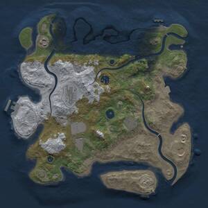 Thumbnail Rust Map: Procedural Map, Size: 3500, Seed: 846152, 13 Monuments